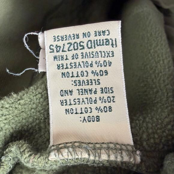 L.L. Bean Women’s Olive Quilted Quarter-Zip Pullover Sweater Size XS - Picture 8 of 10